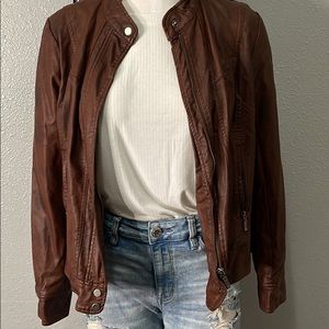 Brown Bernardo Leather Jacket